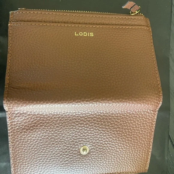 Lodis Tan Authentic Leather Zip Wallet - Picture 3 of 13